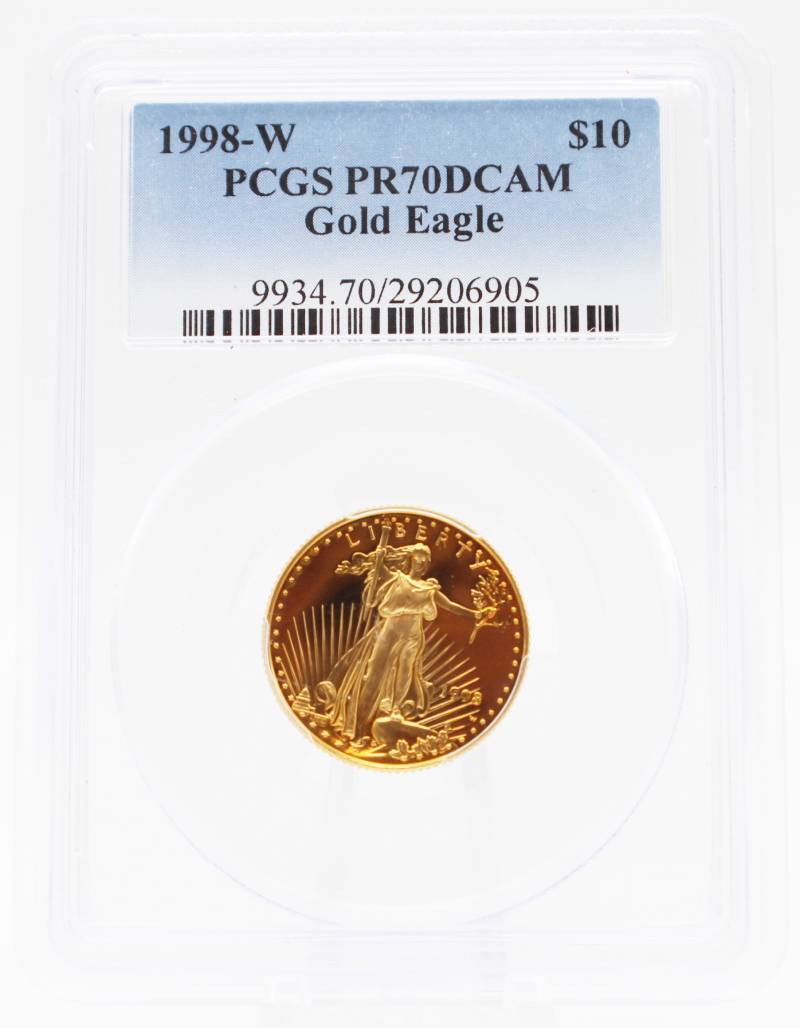 PCGS PR66DCAM サウジアラビア 1998 100Hal 王国100年 1998-W PCGS PF70 $10 Gold American Eagle